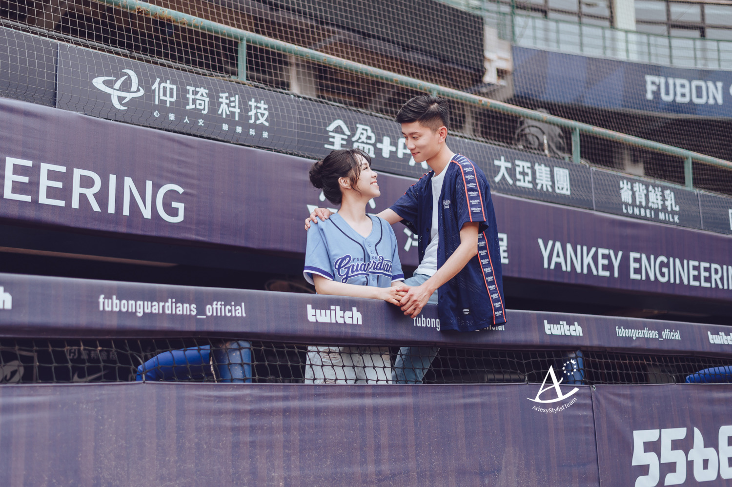棒球婚紗,婚紗造型,白紗造型,婚紗包套,婚攝大嘴,新祕Hanya,新娘造型,韓風,新莊棒球場