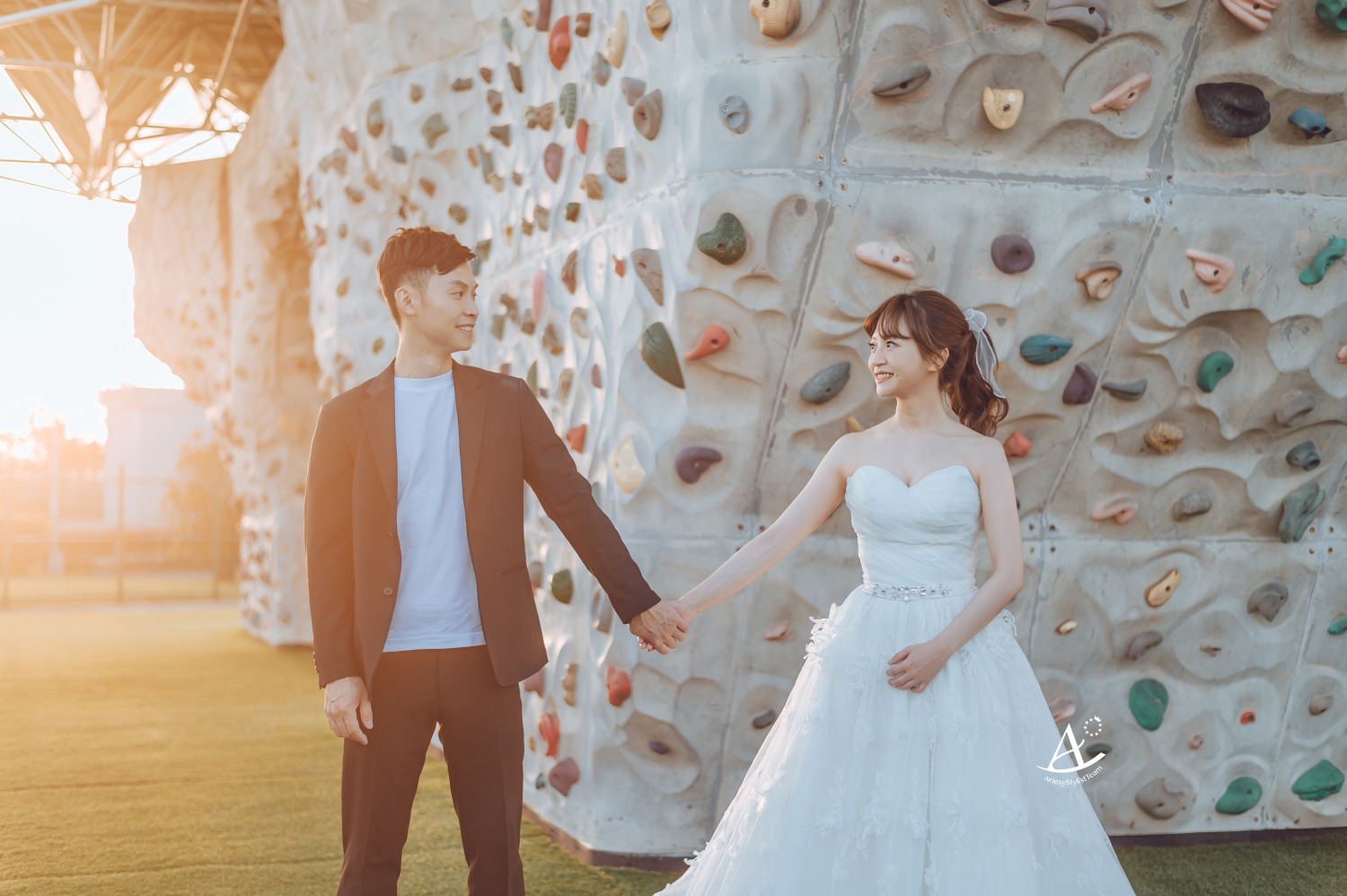 主題婚紗,婚紗造型,白紗,攀岩婚紗,婚攝大嘴,新祕Hanya,新娘造型,馬尾,自助婚紗