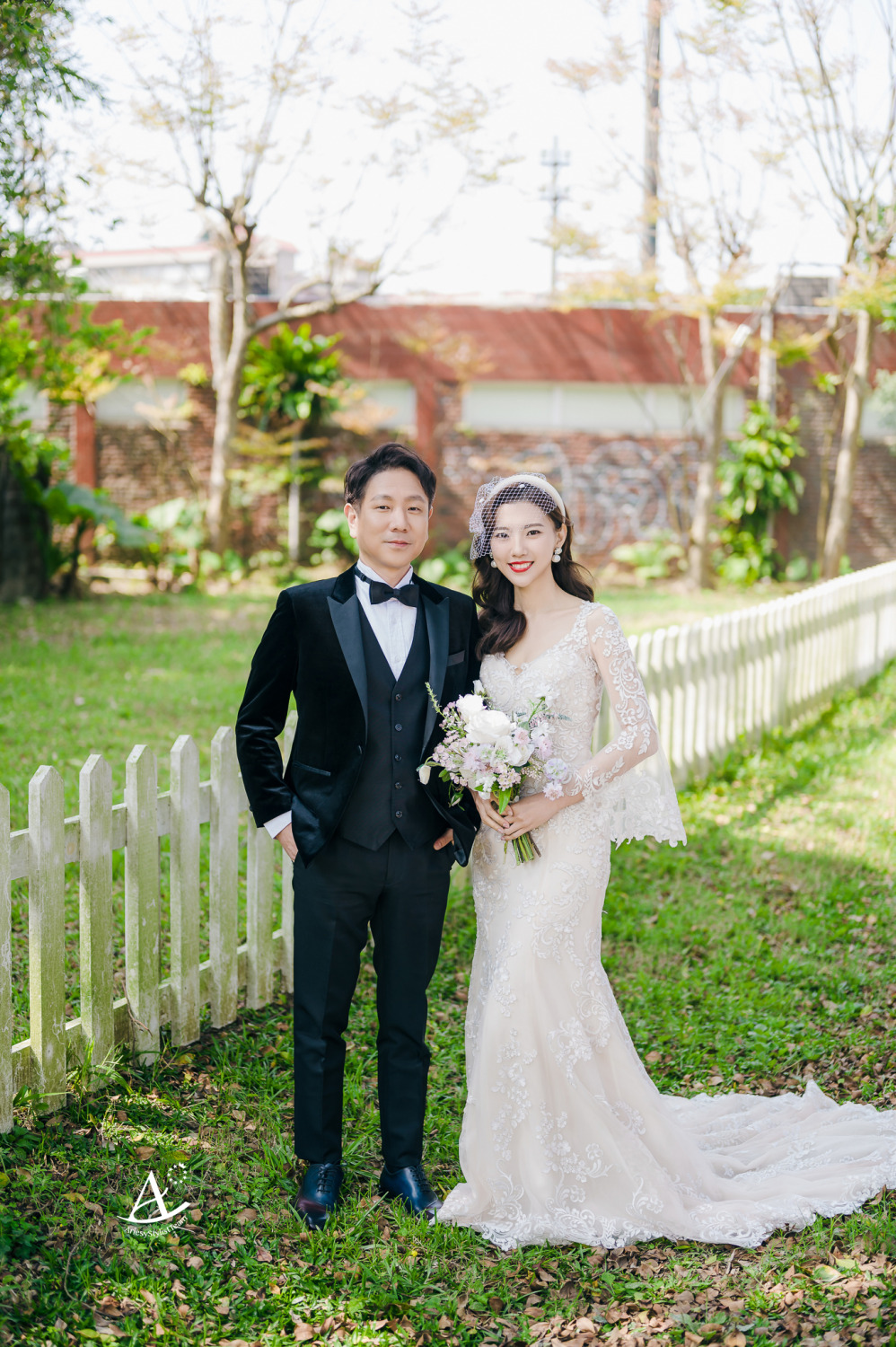 復古網紗造型,新娘造型,婚紗包套,婚攝大嘴,新祕Hanya,白紗,新娘髮型,陽明山美軍宿舍