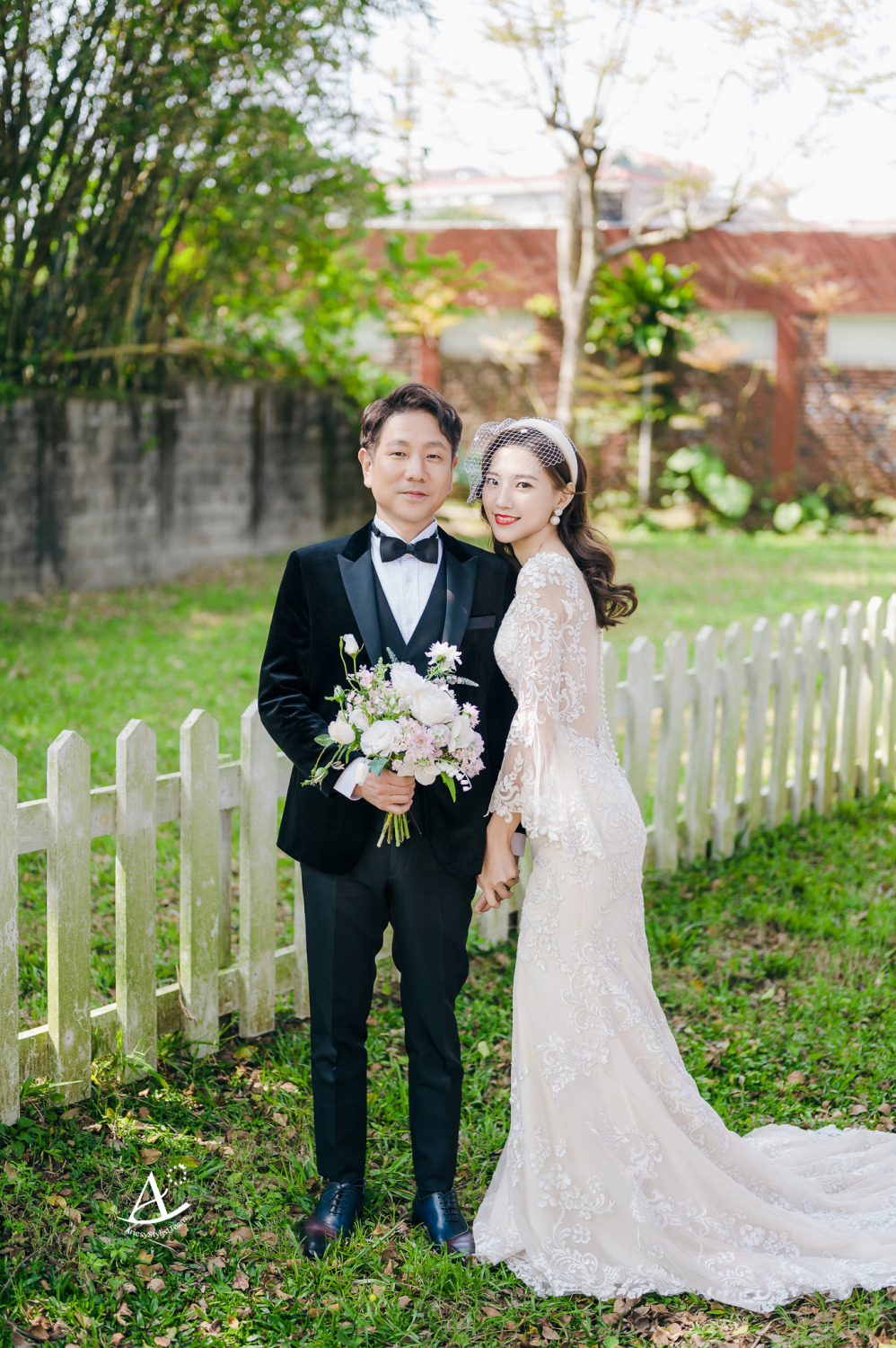 復古網紗造型,新娘造型,婚紗包套,婚攝大嘴,新祕Hanya,白紗,新娘髮型,陽明山美軍宿舍