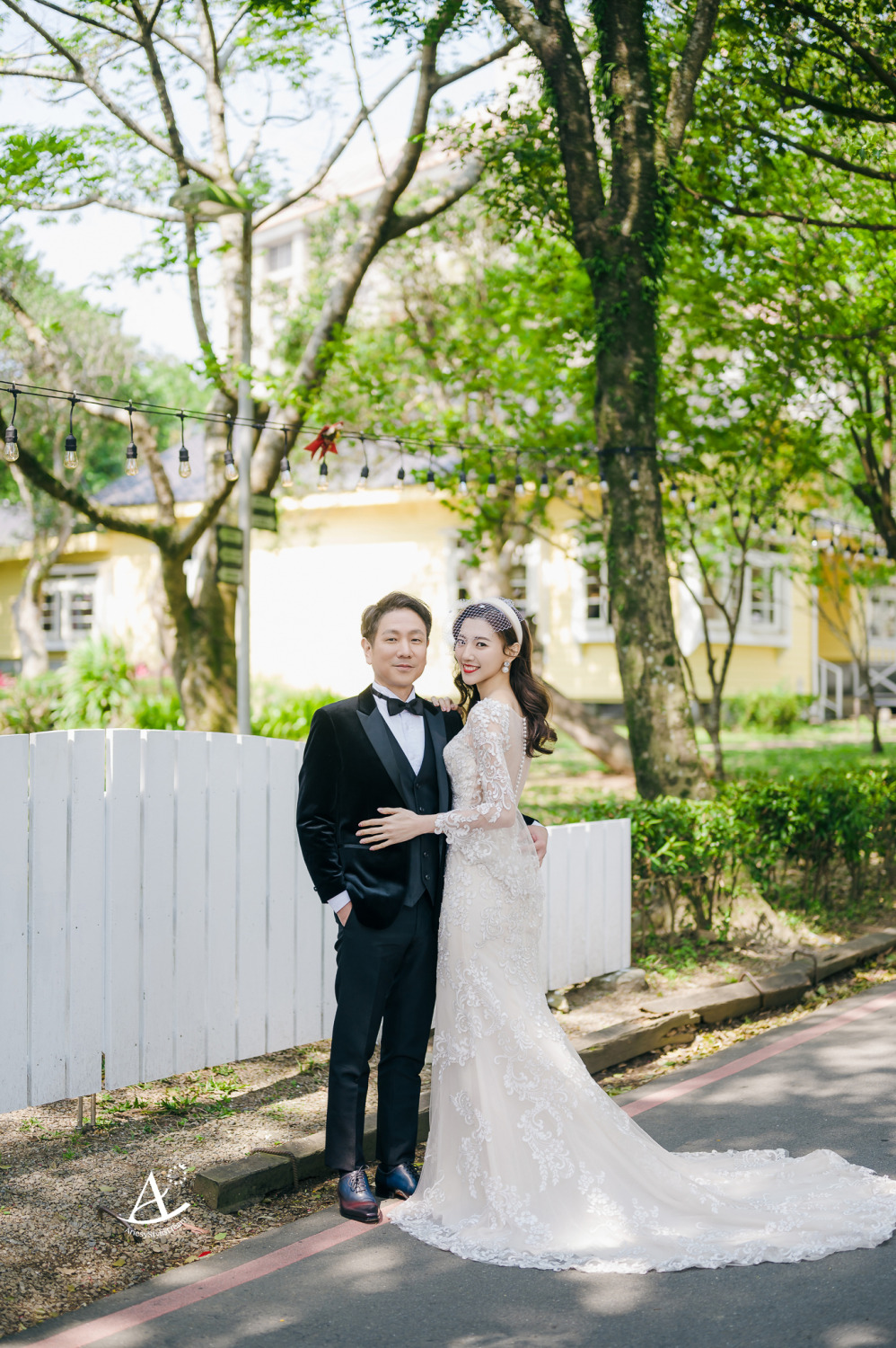 復古網紗造型,新娘造型,婚紗包套,婚攝大嘴,新祕Hanya,白紗,新娘髮型,陽明山美軍宿舍