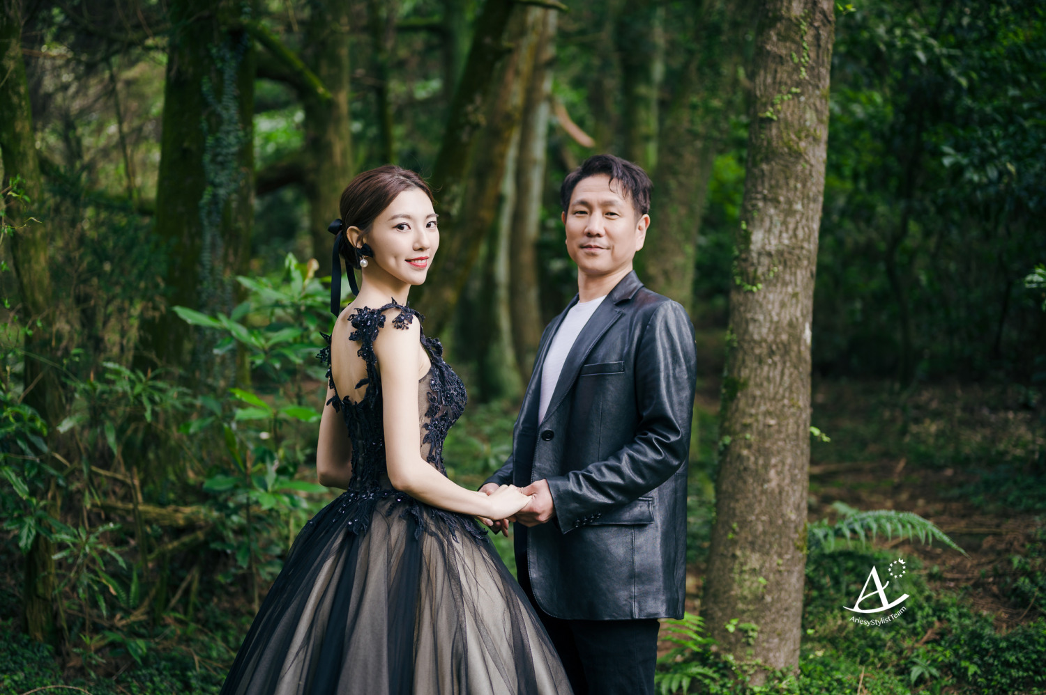 婚紗包套,陽明山婚紗,個性婚紗,緞帶,珍珠飾品,新娘造型,精緻妝容