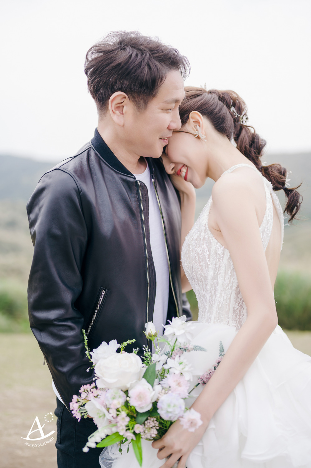 婚紗包套,擎天崗婚紗,白紗婚紗,浪漫俏麗,新娘髮型,新娘造型,俏麗馬尾