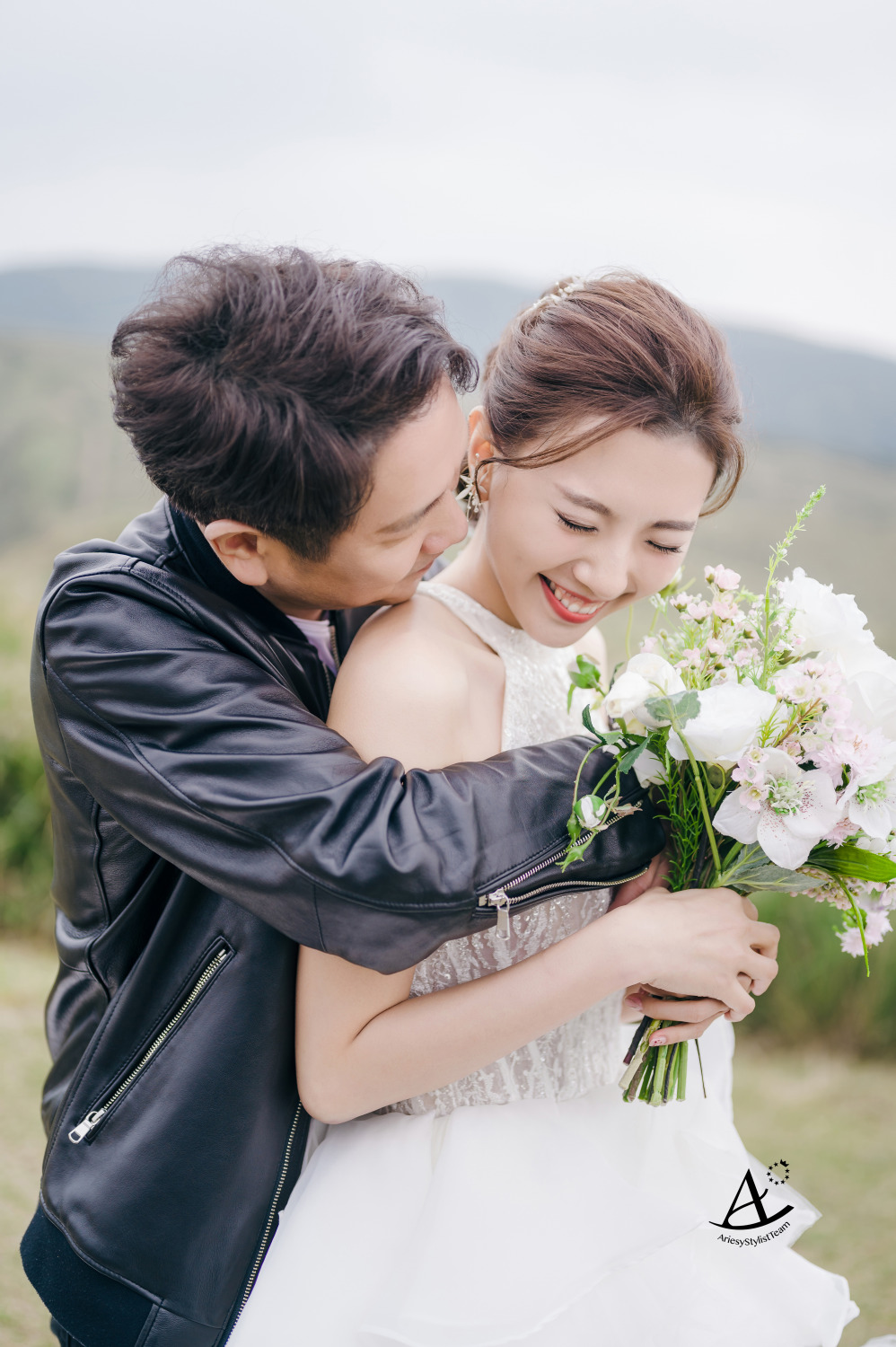 婚紗包套,擎天崗婚紗,白紗婚紗,浪漫俏麗,新娘髮型,新娘造型,俏麗馬尾