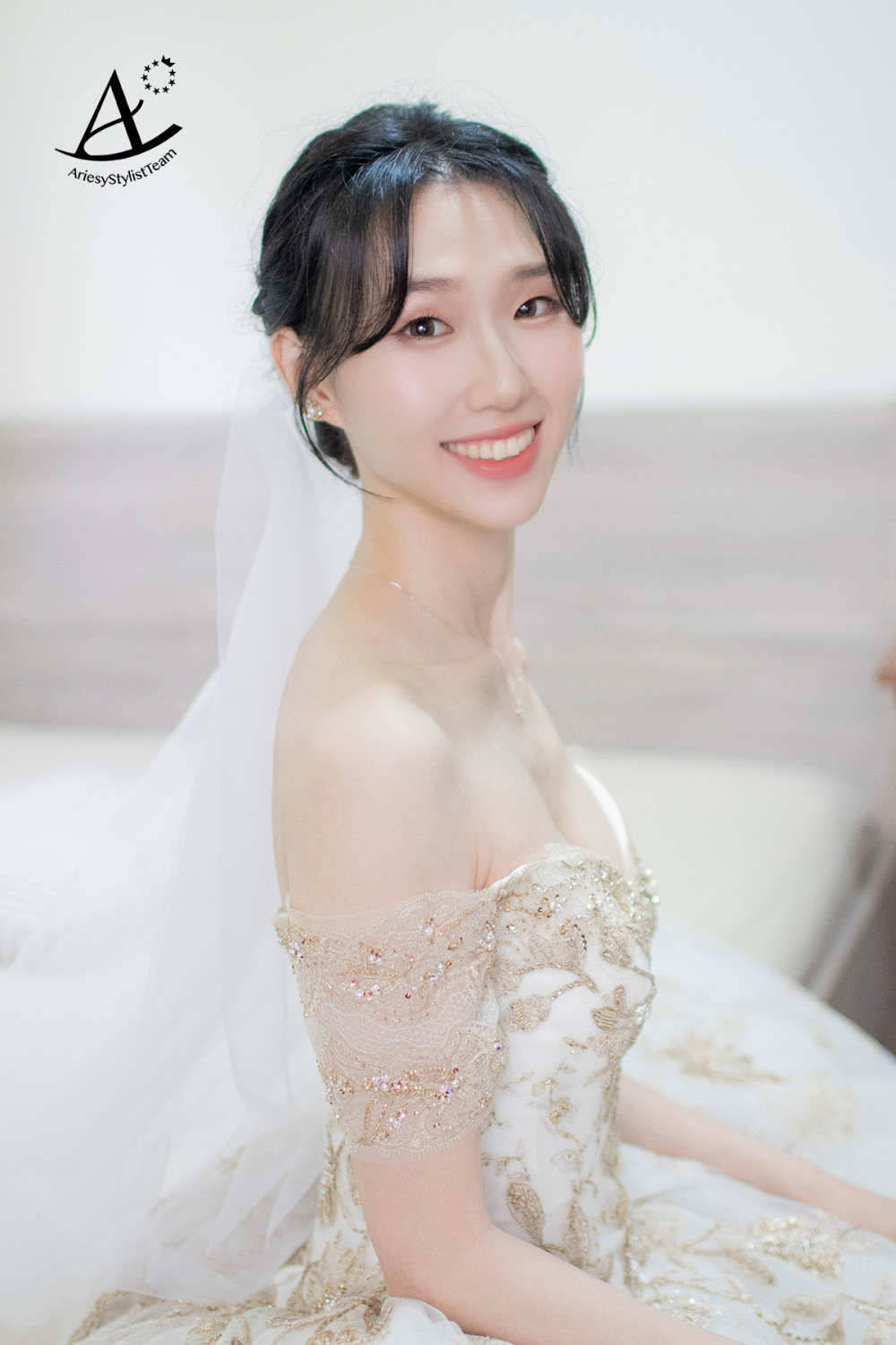 新娘單眼皮妝感,新秘,新娘秘書,新秘推薦,黑髮新娘造型,故宮晶華新娘造型