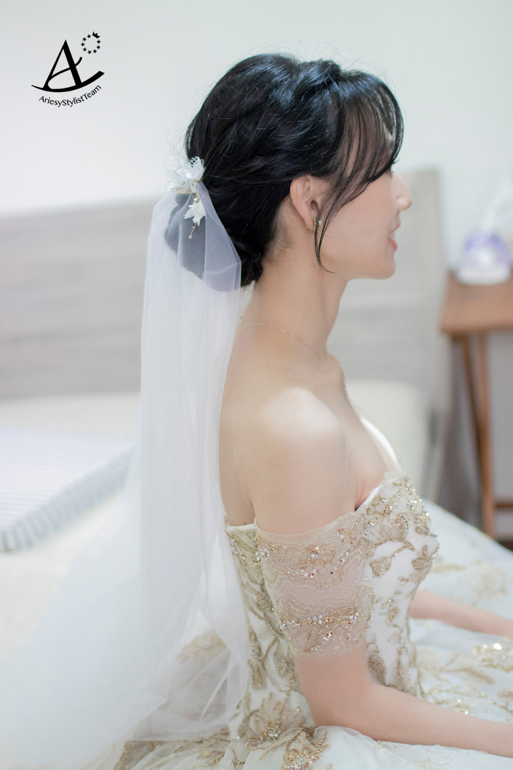 新娘單眼皮妝感,新秘,新娘秘書,新秘推薦,黑髮新娘造型,故宮晶華新娘造型