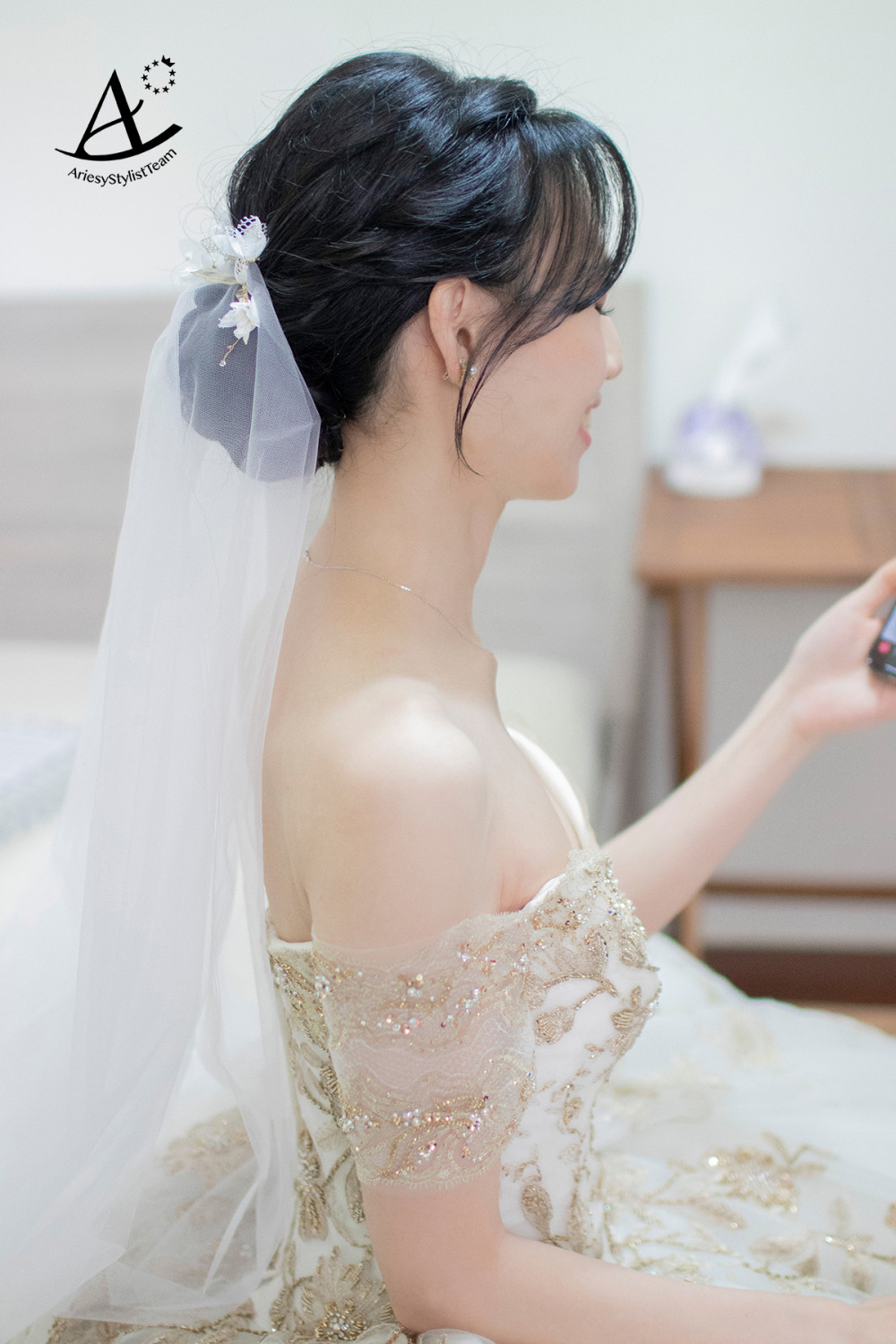 新娘單眼皮妝感,新秘,新娘秘書,新秘推薦,黑髮新娘造型,故宮晶華新娘造型