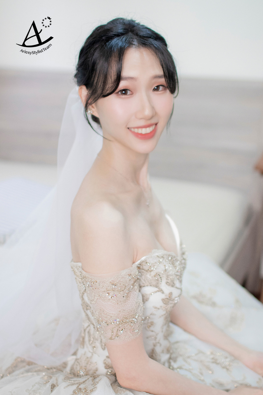 新娘單眼皮妝感,新秘,新娘秘書,新秘推薦,黑髮新娘造型,故宮晶華新娘造型