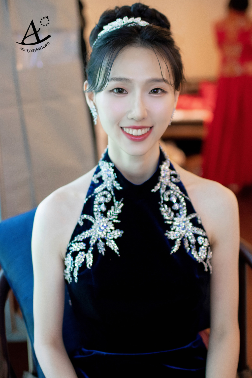 新娘單眼皮妝感,新秘,新娘秘書,新秘推薦,黑髮新娘造型,故宮晶華新娘造型