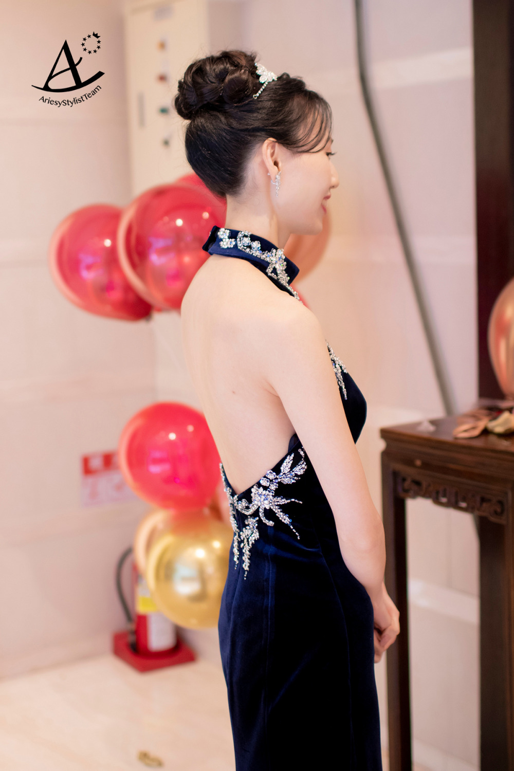 新娘單眼皮妝感,新秘,新娘秘書,新秘推薦,黑髮新娘造型,故宮晶華新娘造型