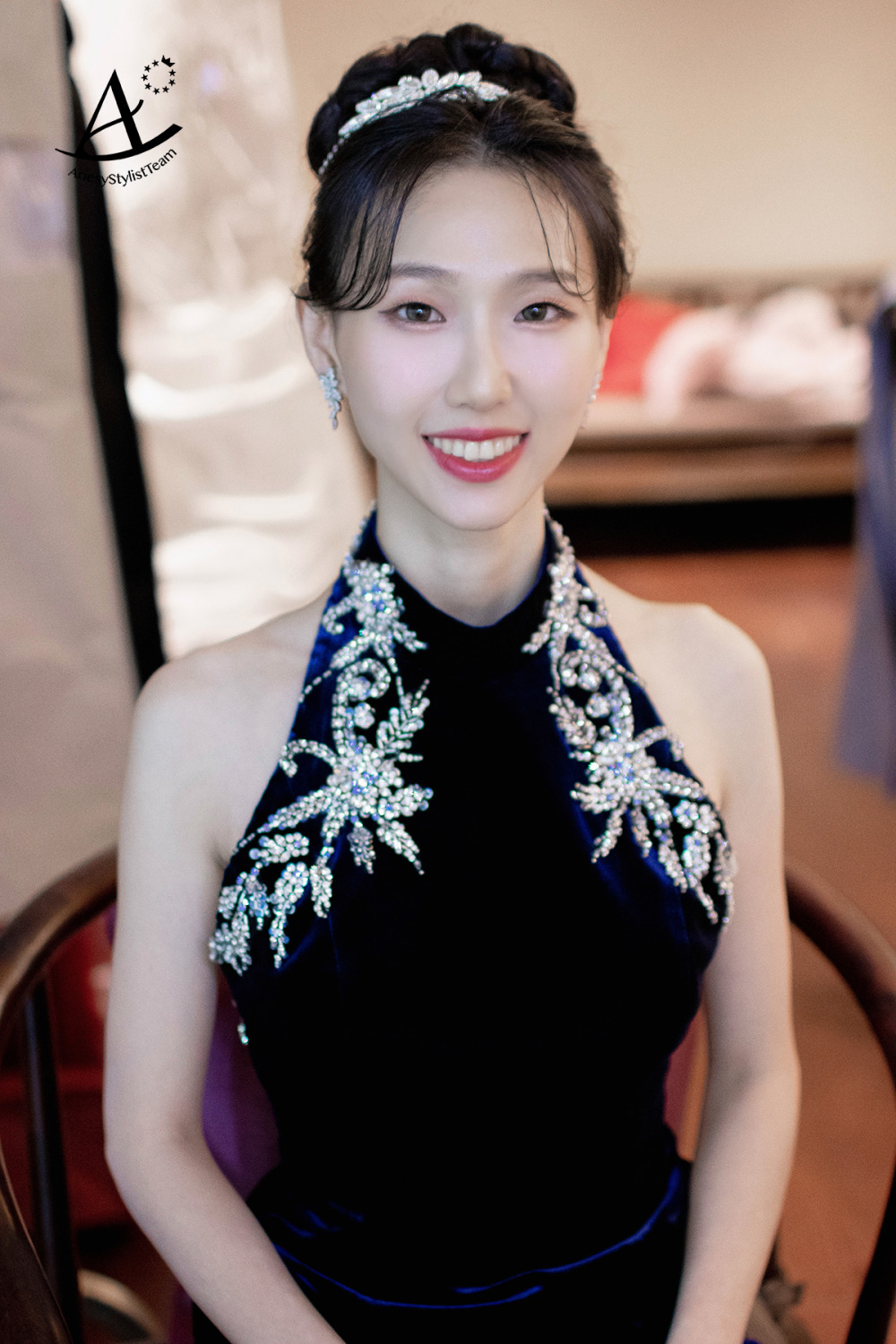 新娘單眼皮妝感,新秘,新娘秘書,新秘推薦,黑髮新娘造型,故宮晶華新娘造型