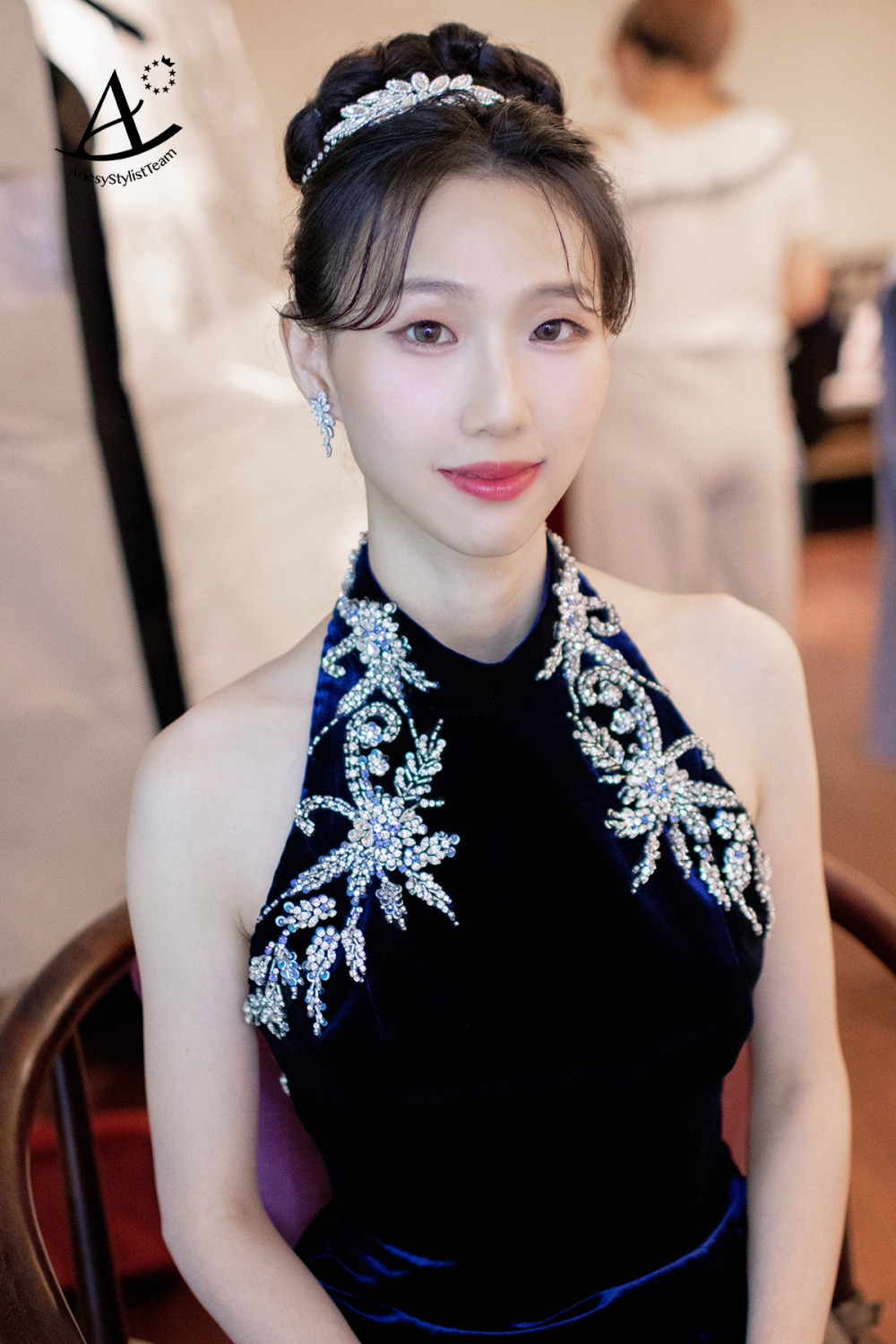 新娘單眼皮妝感,新秘,新娘秘書,新秘推薦,黑髮新娘造型,故宮晶華新娘造型