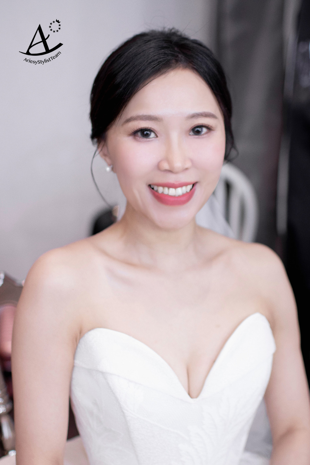 桃園新秘|新娘超喜歡我們家自然妝感乾淨造型~雯 新娘白紗造型,新秘,新娘秘書,新秘推薦,黑髮新娘造型,清新自然妝感