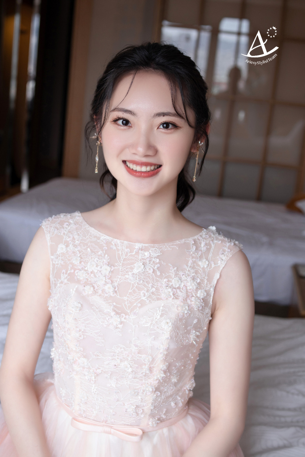 甜美俏麗,高馬尾,台北新秘,敬酒造型,韓系新秘