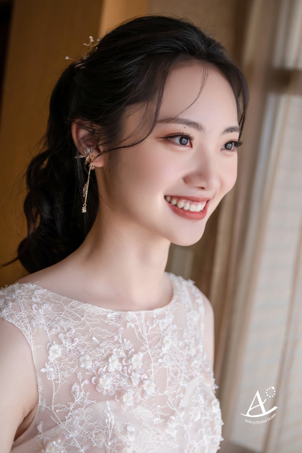 甜美俏麗,高馬尾,台北新秘,敬酒造型,韓系新秘
