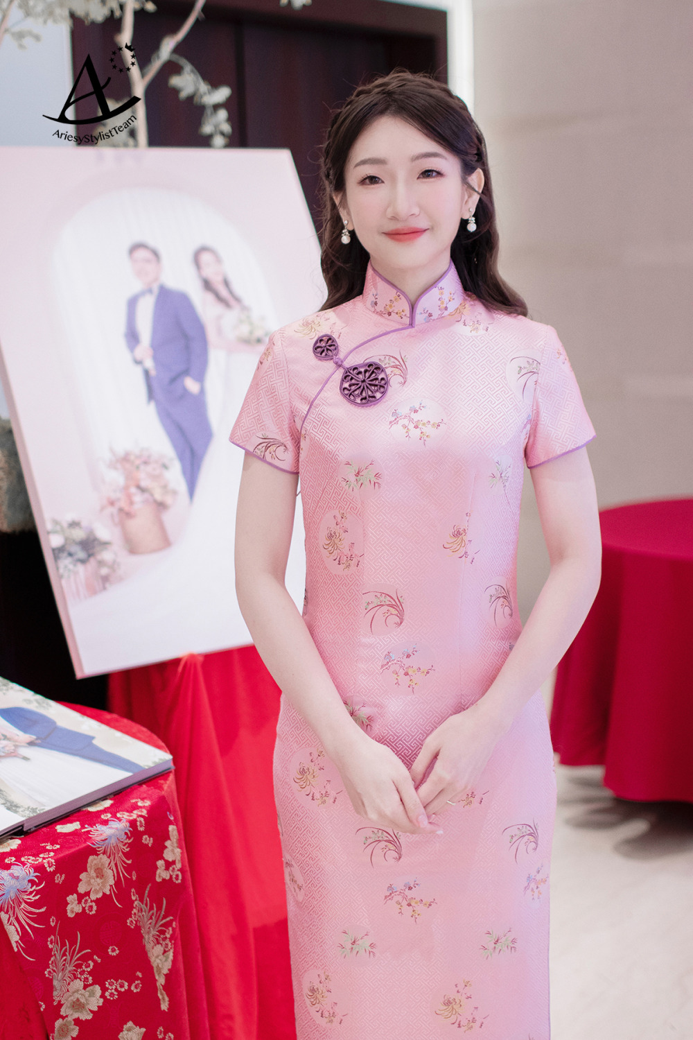 單眼皮新娘妝感,新秘推薦,新秘,故宮晶華新娘造型,中式旗袍造型,龍鳳褂新娘造型