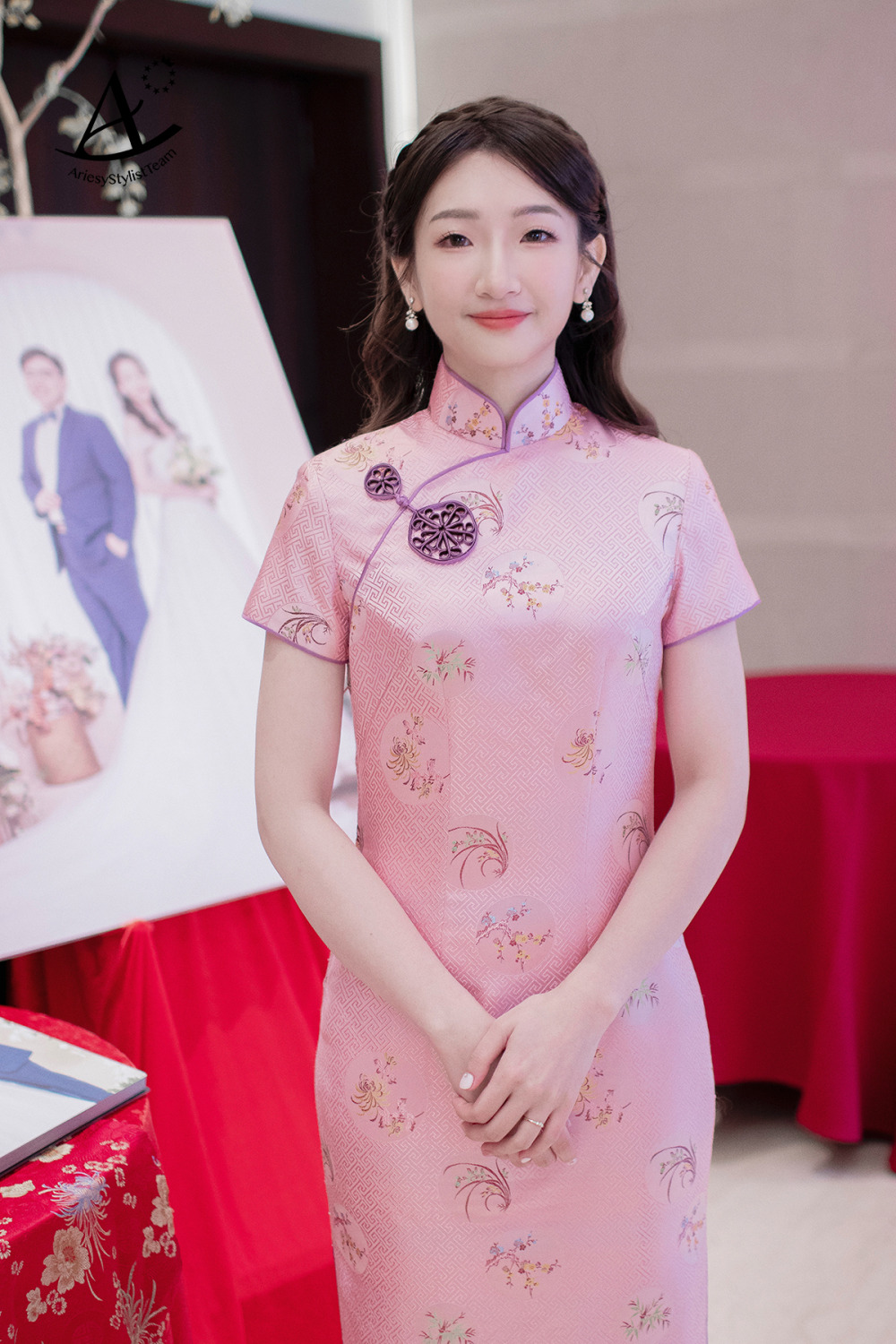 單眼皮新娘妝感,新秘推薦,新秘,故宮晶華新娘造型,中式旗袍造型,龍鳳褂新娘造型
