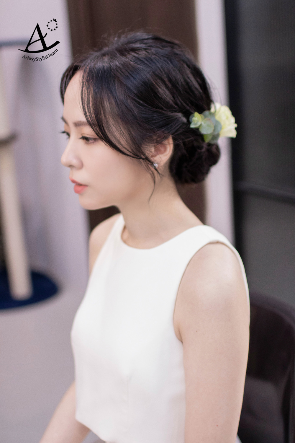 證婚家宴造型,黑髮新娘造型,新秘,新娘秘書,新秘推薦,鮮花新娘造型