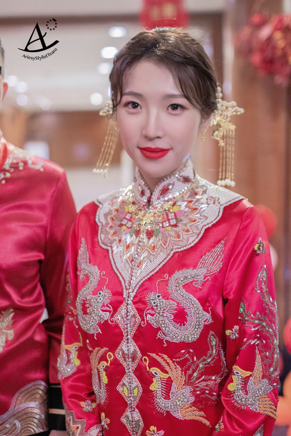 中式龍鳳掛造型,新秘,台北新秘,新秘推薦,圓山飯店新娘造型,指推復古造型,中式旗袍造型
