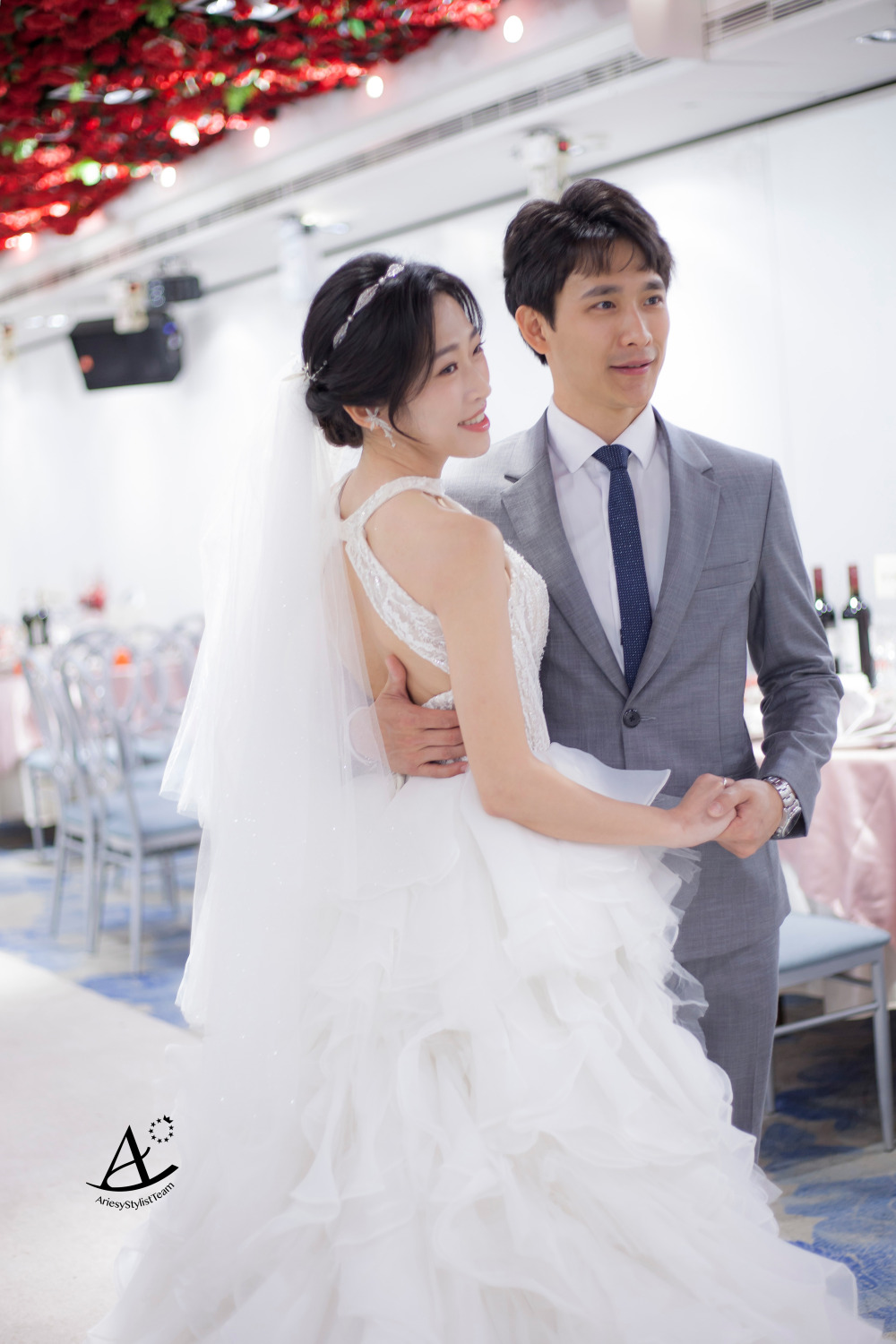 台北新秘|輕歐美風氣質&俏麗兼具黑髮新娘造型 綾 新娘秘書,新祕推薦,台北新祕,白紗造型,新娘造型,新娘髮型,輕透妝感,輕歐美
