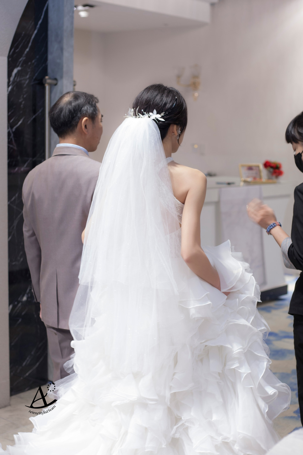 台北新秘|輕歐美風氣質&俏麗兼具黑髮新娘造型 綾 新娘秘書,新祕推薦,台北新祕,白紗造型,新娘造型,新娘髮型,輕透妝感,輕歐美