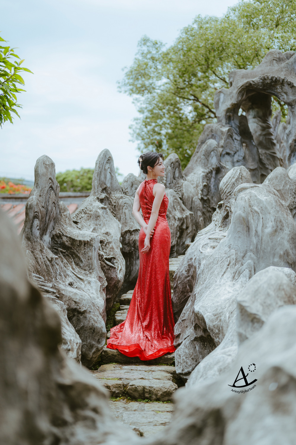 自助婚紗,婚紗造型,中式復古,婚攝大嘴,新祕Hanya,林安泰古厝,黑髮新娘,AriesyWedding