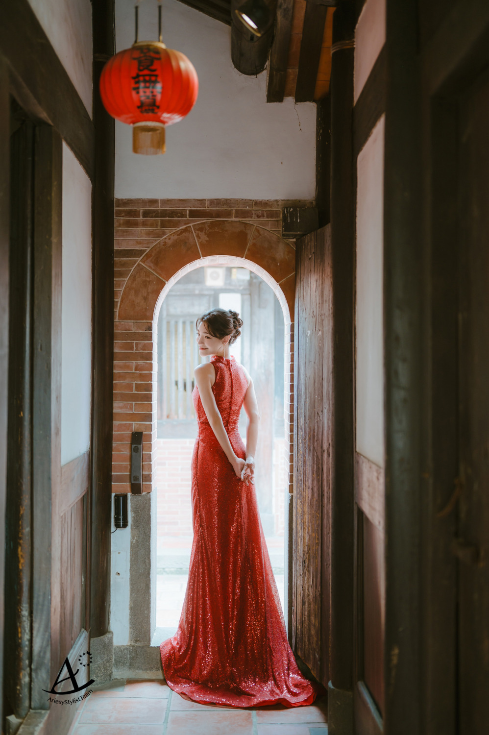 自助婚紗,婚紗造型,中式復古,婚攝大嘴,新祕Hanya,林安泰古厝,黑髮新娘,AriesyWedding