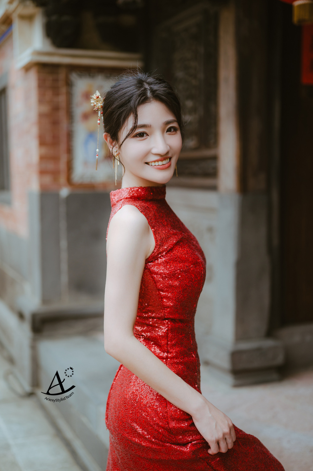 自助婚紗,婚紗造型,中式復古,婚攝大嘴,新祕Hanya,林安泰古厝,黑髮新娘,AriesyWedding