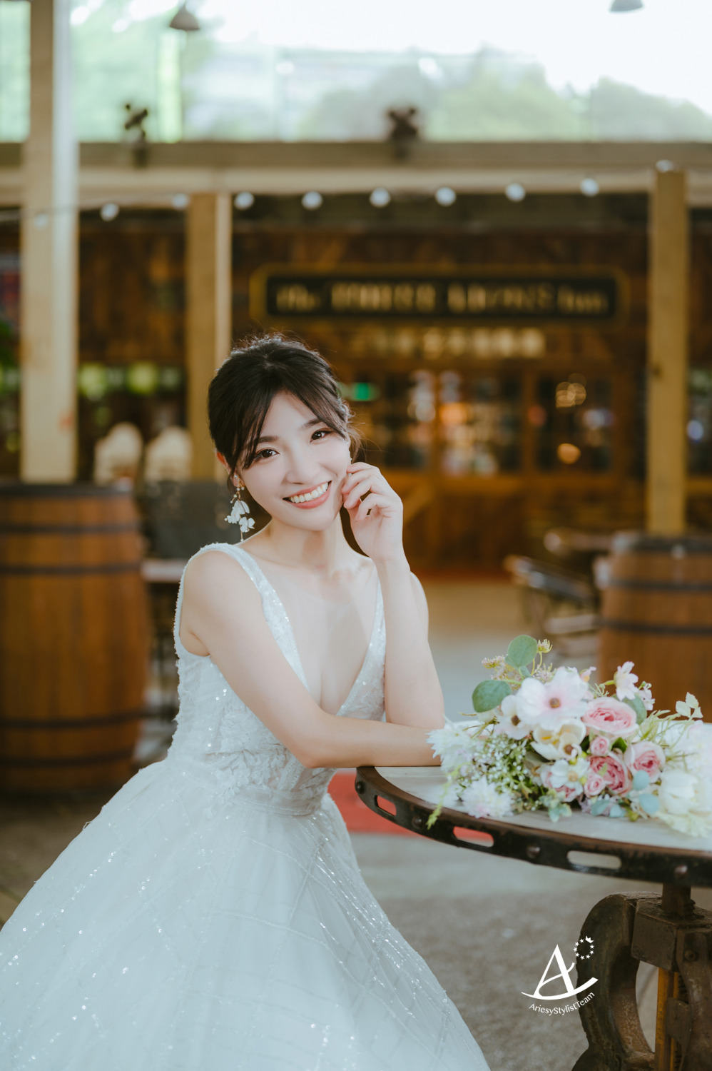 自助婚紗,婚紗造型,白紗造型,婚攝大嘴,新祕Hanya,圓山花博集食行樂,黑髮新娘,AriesyWedding