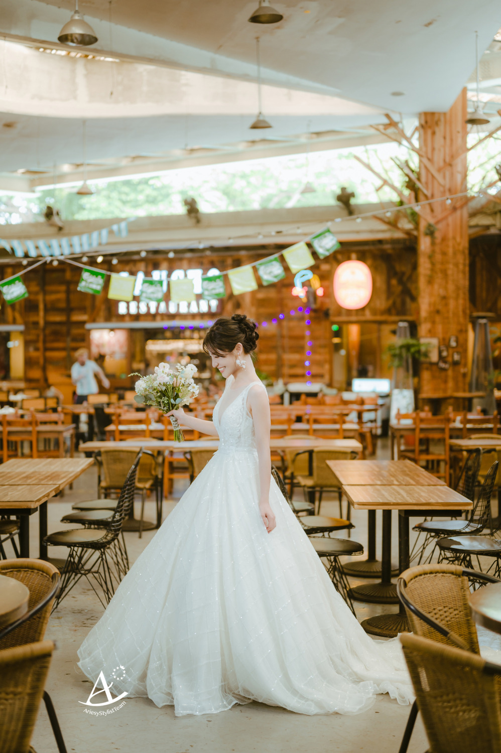 自助婚紗,婚紗造型,白紗造型,婚攝大嘴,新祕Hanya,圓山花博集食行樂,黑髮新娘,AriesyWedding
