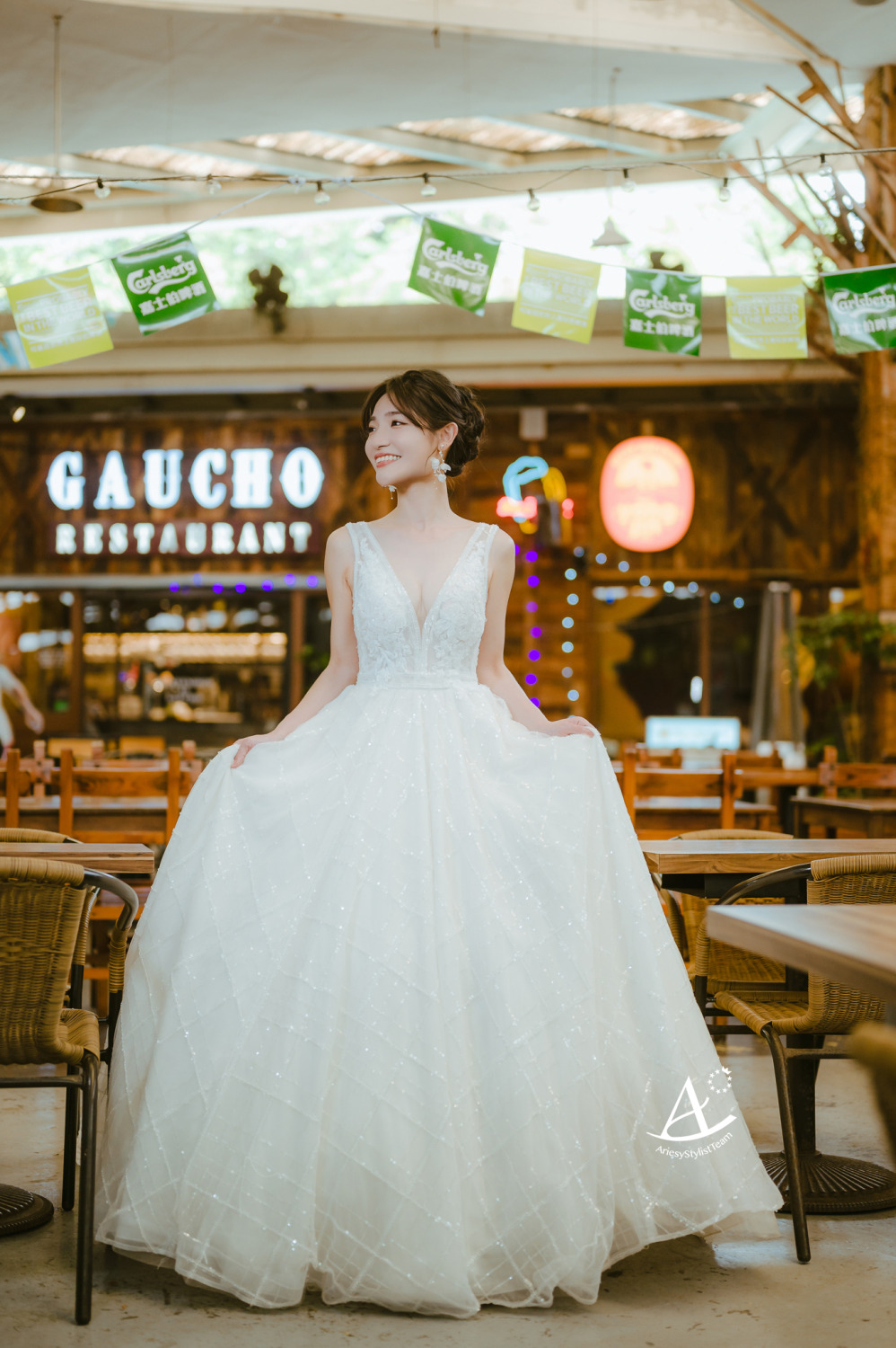 自助婚紗,婚紗造型,白紗造型,婚攝大嘴,新祕Hanya,圓山花博集食行樂,黑髮新娘,AriesyWedding