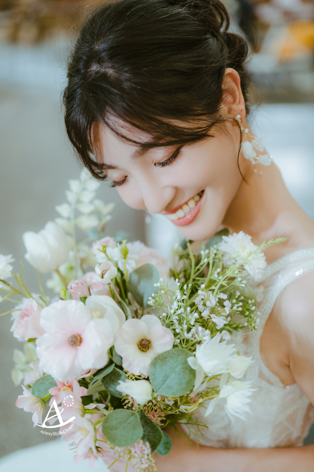 自助婚紗,婚紗造型,白紗造型,婚攝大嘴,新祕Hanya,圓山花博集食行樂,黑髮新娘,AriesyWedding