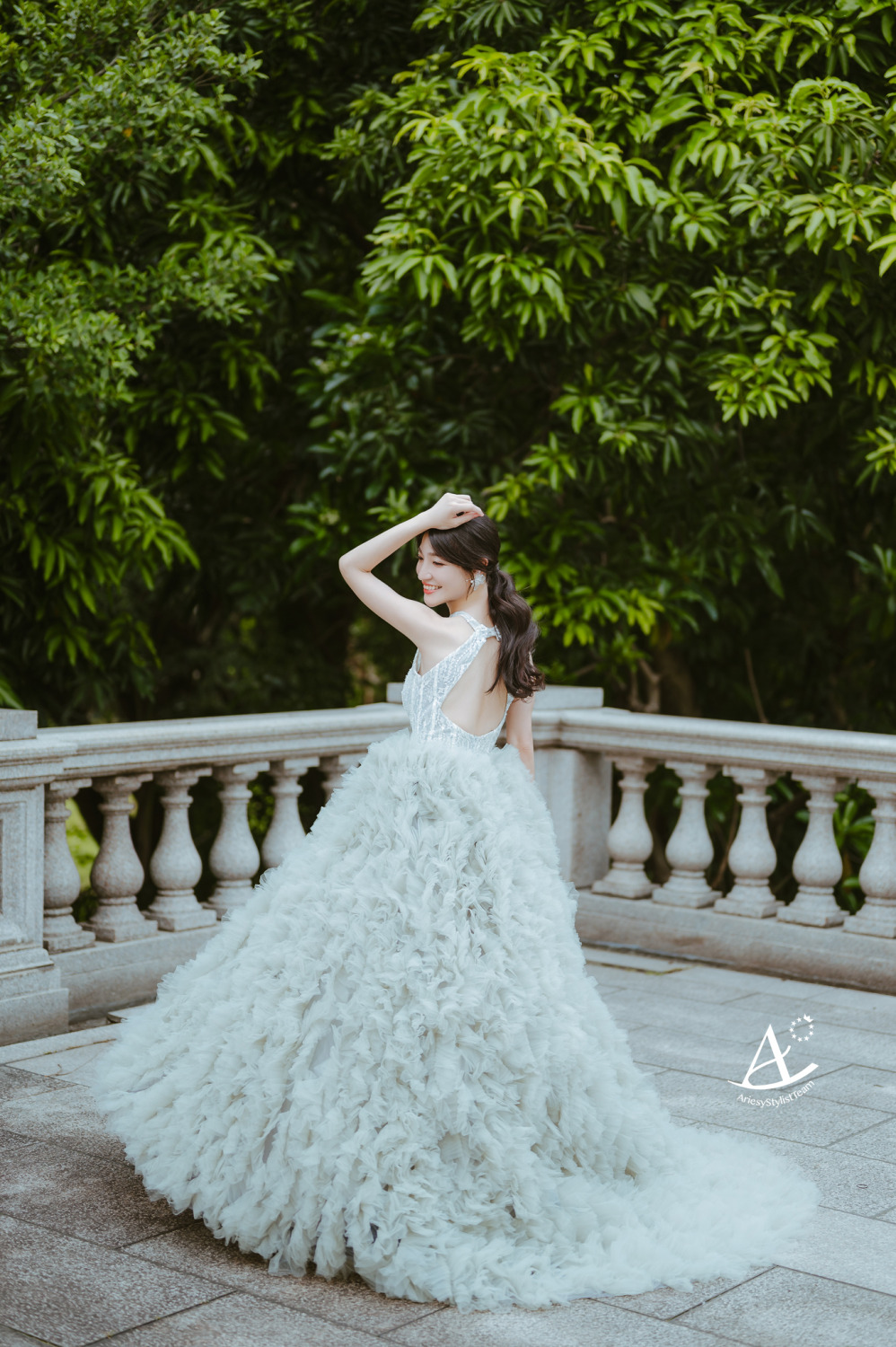 自助婚紗,婚紗造型,馬尾造型,婚攝大嘴,新祕Hanya,大同大學婚紗,黑髮新娘,AriesyWedding