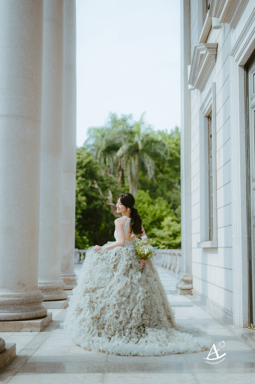自助婚紗,婚紗造型,馬尾造型,婚攝大嘴,新祕Hanya,大同大學婚紗,黑髮新娘,AriesyWedding