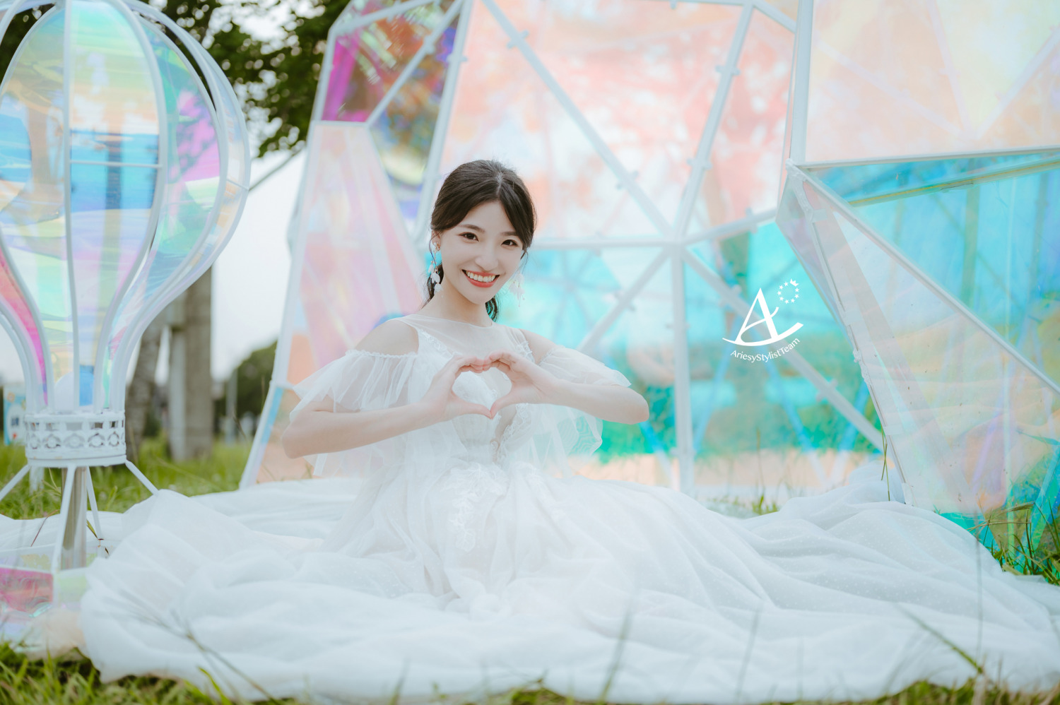 自助婚紗,婚紗造型,類白紗,婚攝大嘴,新祕Hanya,三重大都會公園,黑髮新娘,AriesyWedding