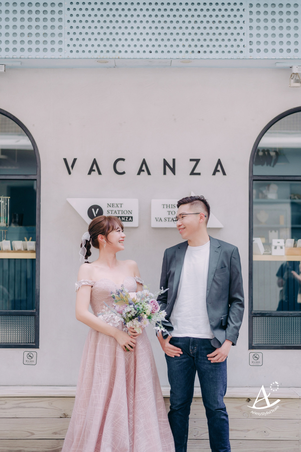婚紗包套,婚紗造型,俏麗馬尾,大嘴影像工作室,新祕Hanya,中山商圈街拍,新娘造型,AriesyWedding