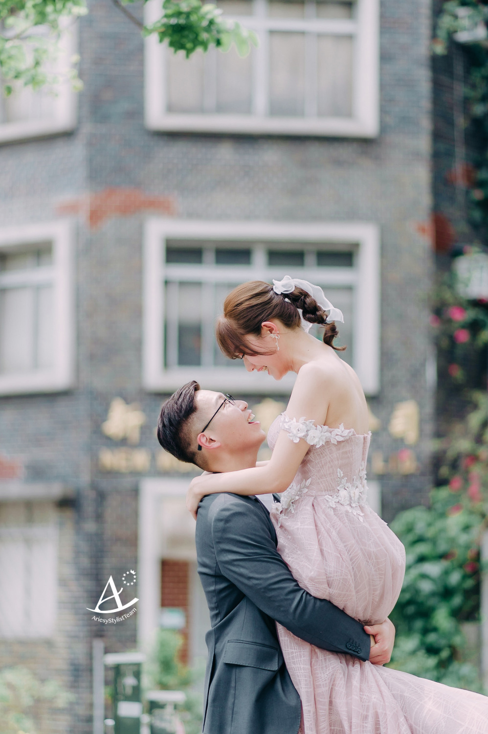 婚紗包套,婚紗造型,俏麗馬尾,大嘴影像工作室,新祕Hanya,中山商圈街拍,新娘造型,AriesyWedding