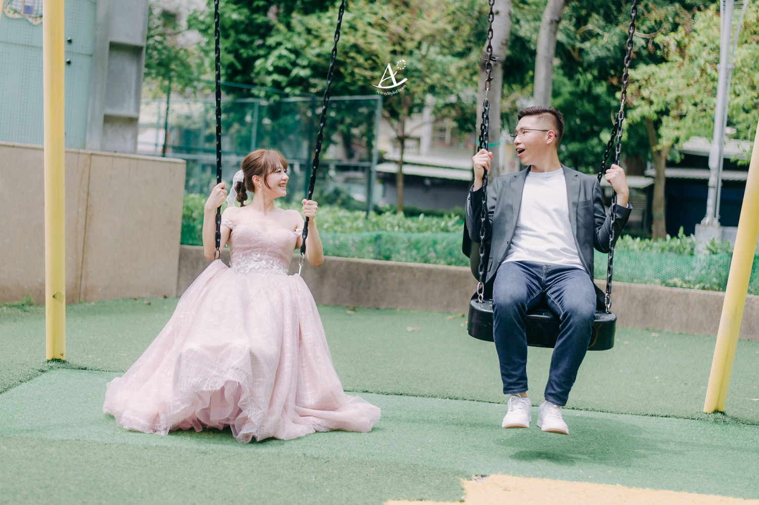 婚紗包套,婚紗造型,俏麗馬尾,大嘴影像工作室,新祕Hanya,中山商圈街拍,新娘造型,AriesyWedding