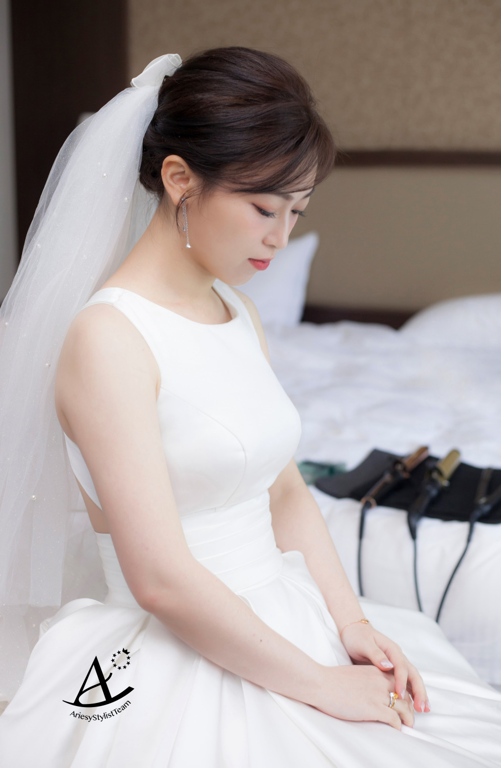 新娘秘書,台北新祕,白紗造型,韓風新娘,新娘造型,自然精緻妝感,新秘Hanya,茹曦酒店婚宴