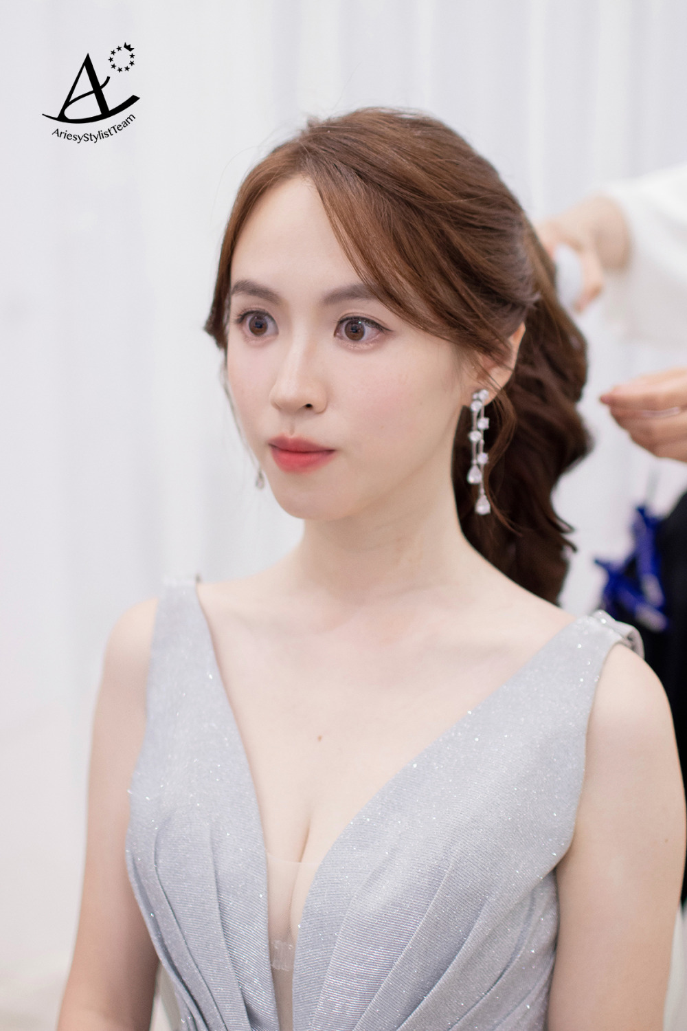 新娘花藝造型,桃園青青格麗絲新娘造型,新娘韓系妝感,新秘,新娘秘書,證婚白紗新娘造型