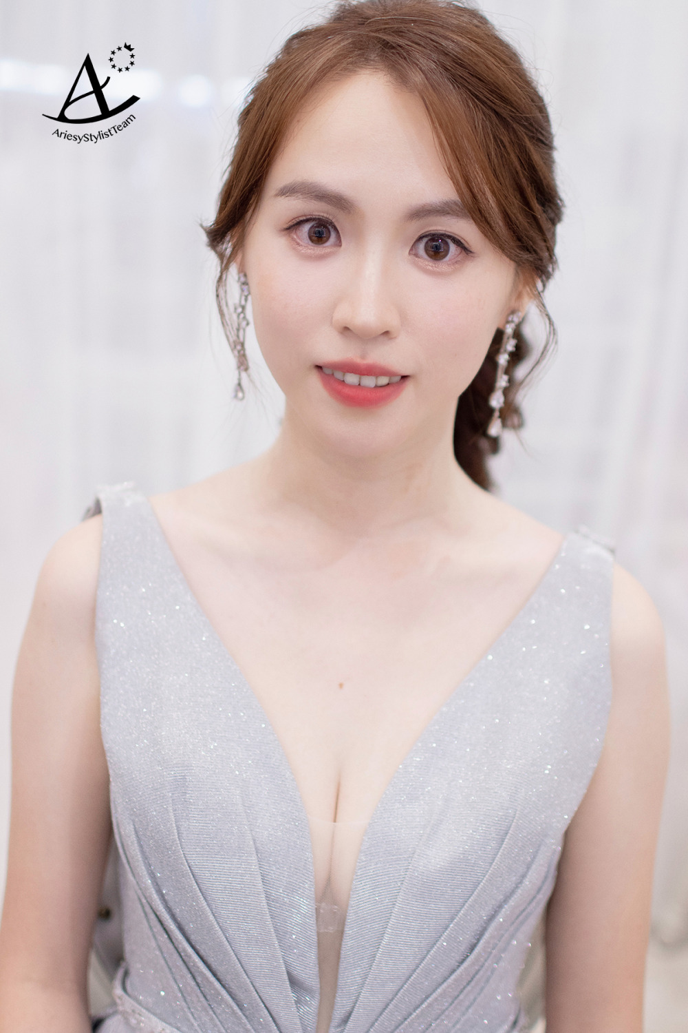 新娘花藝造型,桃園青青格麗絲新娘造型,新娘韓系妝感,新秘,新娘秘書,證婚白紗新娘造型