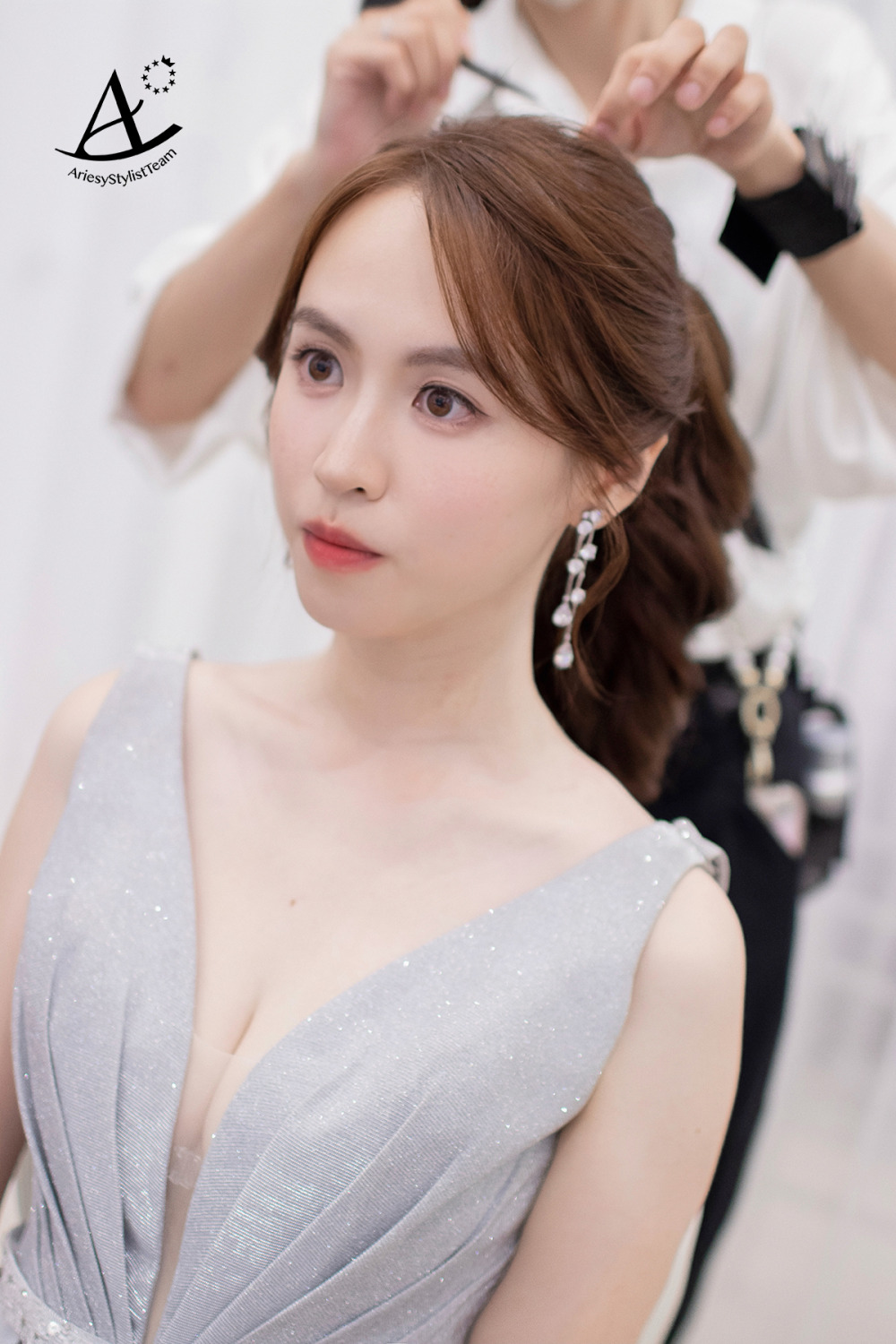 新娘花藝造型,桃園青青格麗絲新娘造型,新娘韓系妝感,新秘,新娘秘書,證婚白紗新娘造型
