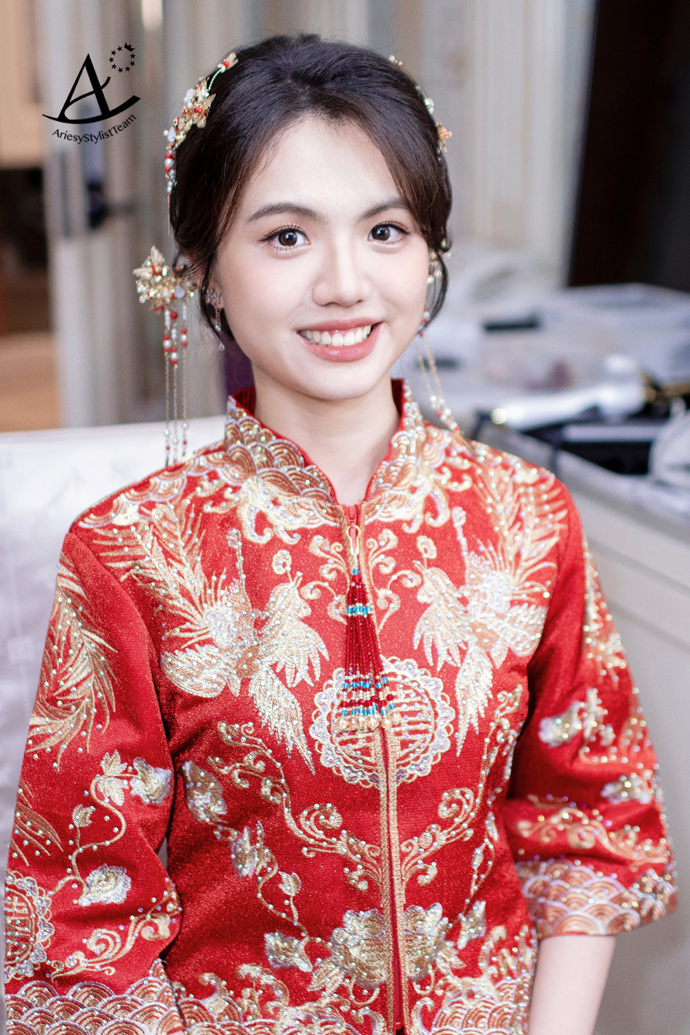 黑髮新娘造型,新秘,新娘秘書,新秘推薦,龍鳳掛文定造型,新娘花藝造型