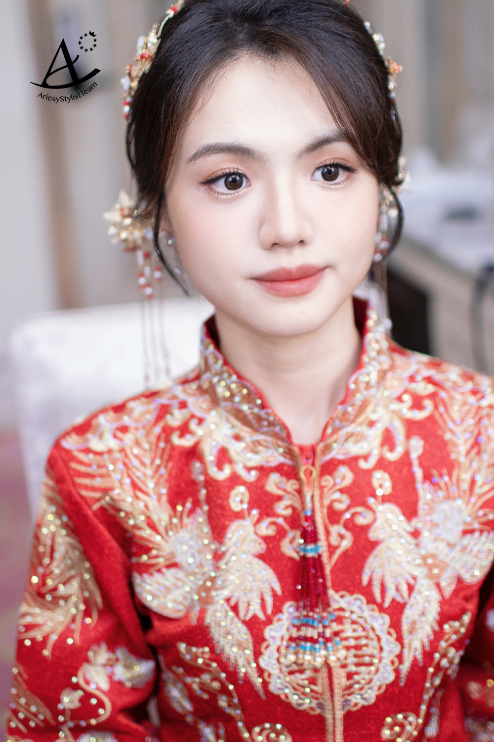 黑髮新娘造型,新秘,新娘秘書,新秘推薦,龍鳳掛文定造型,新娘花藝造型