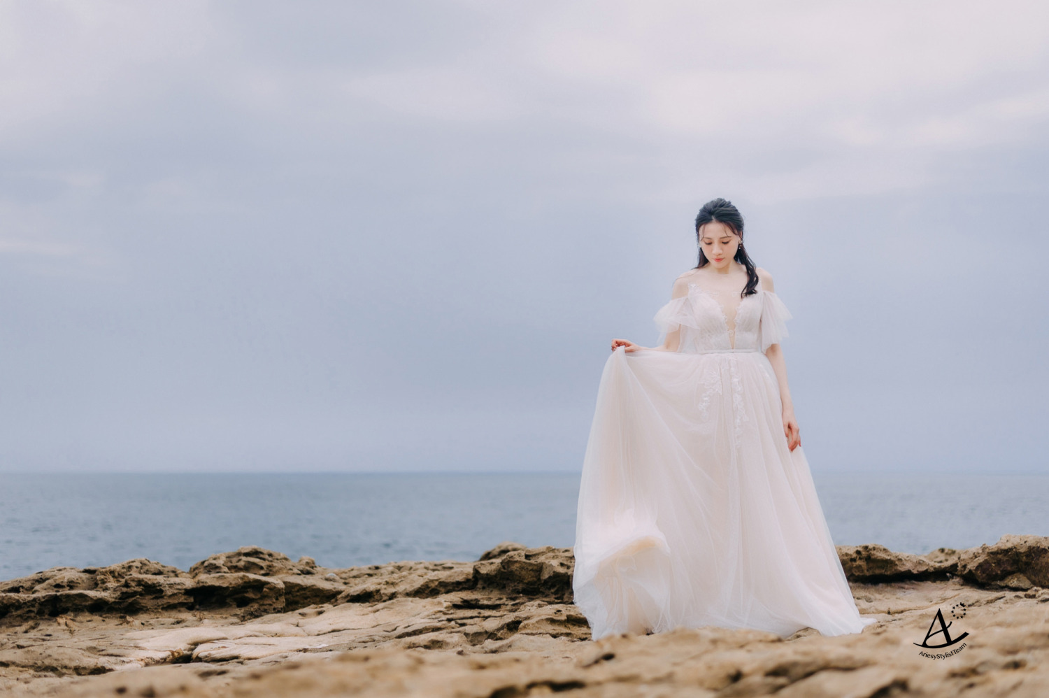 婚紗造型,輕婚紗造型,大嘴工作室,新祕Hanya,南雅奇岩,黑髮新娘,AriesyWedding