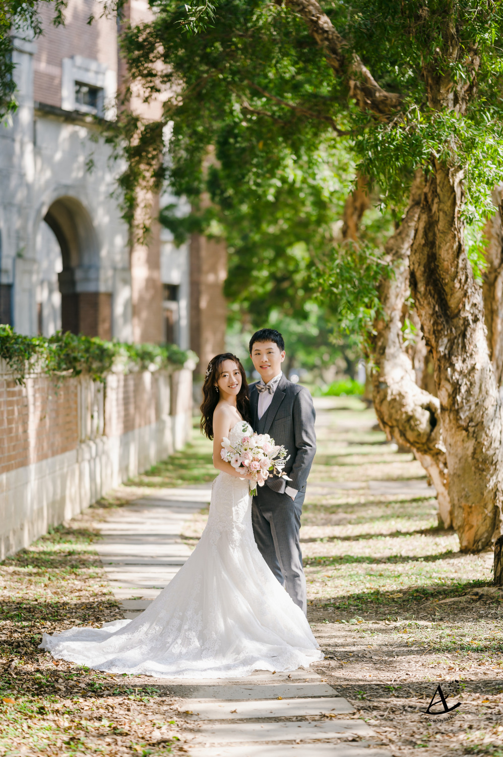 婚紗包套,婚紗造型,白紗造型,婚攝大嘴,新祕Hanya,台大校園婚紗,新娘造型,AriesyWedding