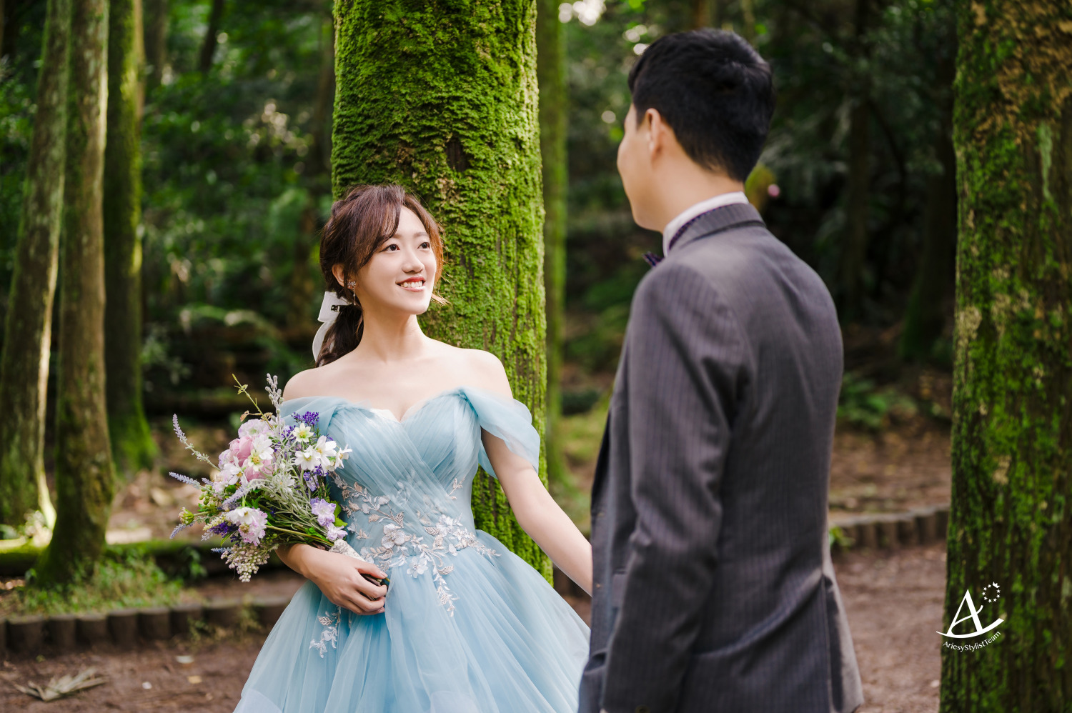 婚紗包套,婚紗造型,編髮造型,婚攝大嘴,新祕Hanya,陽明山黑森林,新娘造型,AriesyWedding