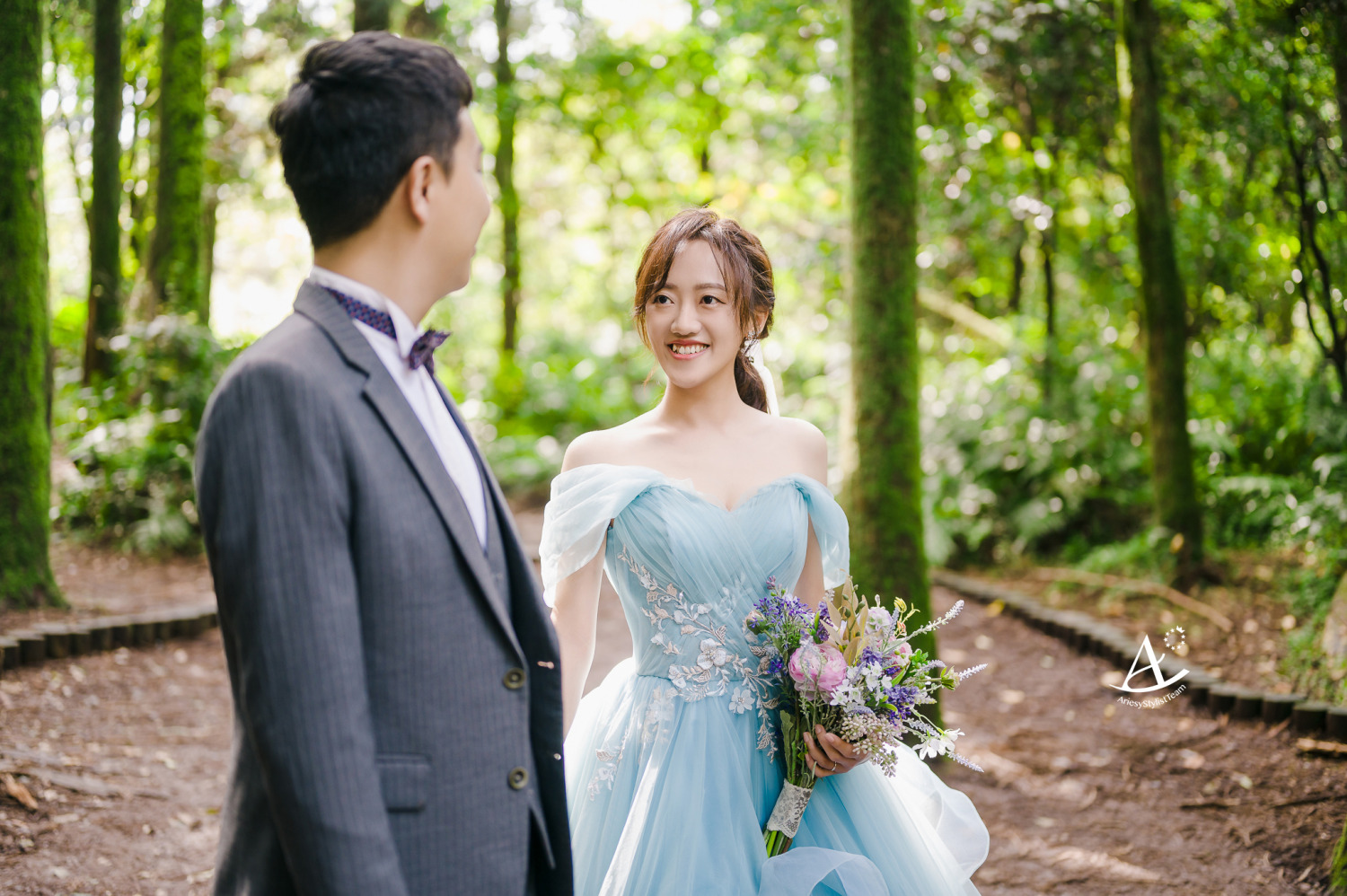 婚紗包套,婚紗造型,編髮造型,婚攝大嘴,新祕Hanya,陽明山黑森林,新娘造型,AriesyWedding