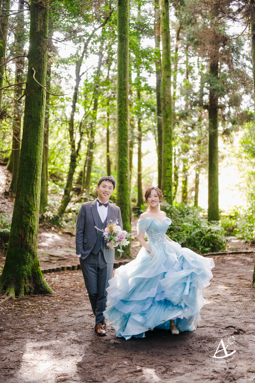 婚紗包套,婚紗造型,編髮造型,婚攝大嘴,新祕Hanya,陽明山黑森林,新娘造型,AriesyWedding