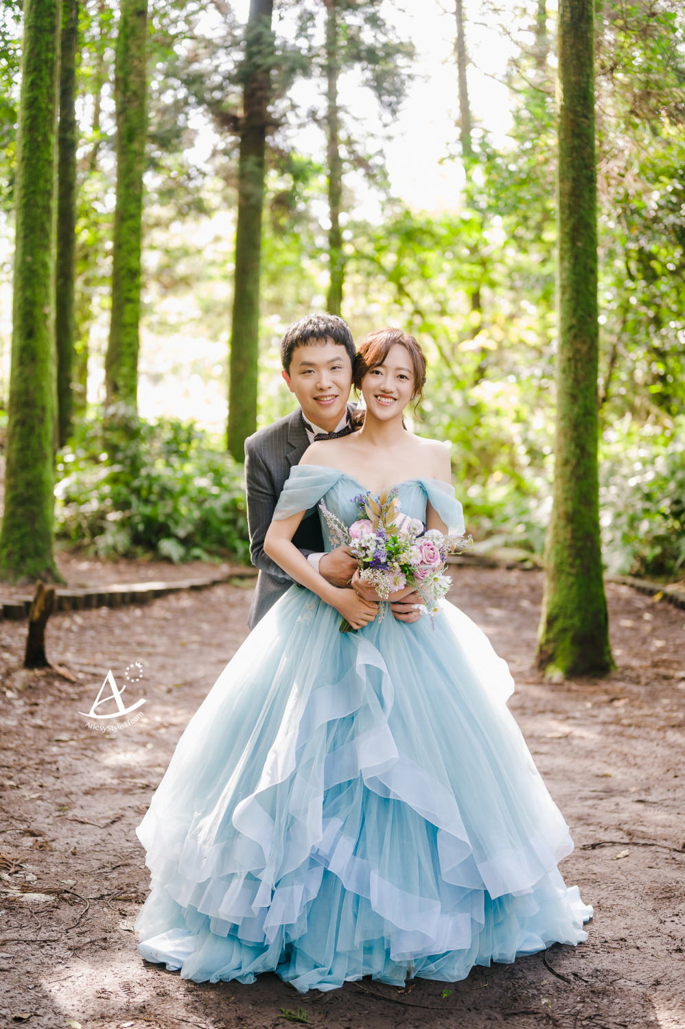 婚紗包套,婚紗造型,編髮造型,婚攝大嘴,新祕Hanya,陽明山黑森林,新娘造型,AriesyWedding